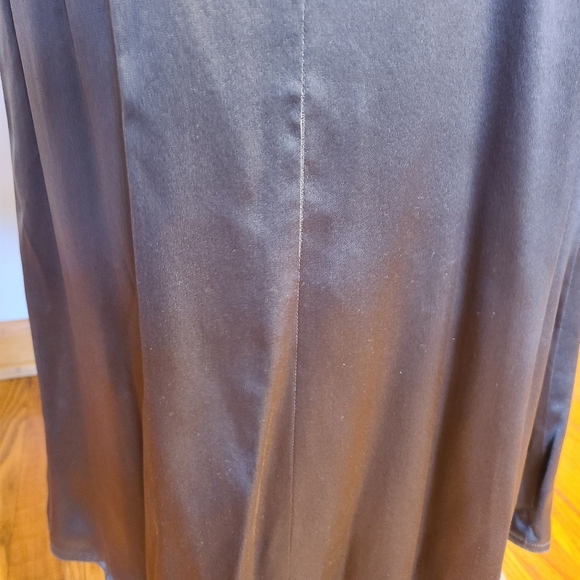 Brown satin evening skirt - Picture 7 of 8